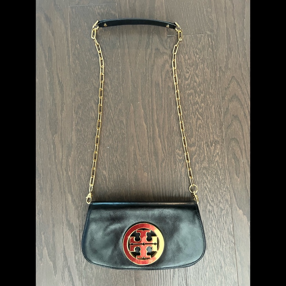 Tory Burch - Logo Clutch Crossbody (Black)